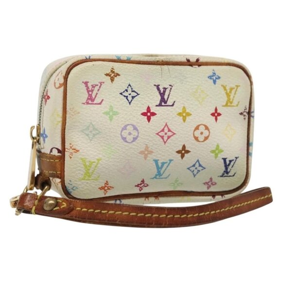 LOUIS VUITTON Monogram Multicolor Trousse Wapity Pouch White M58033 Auth 142339 - Picture 1 of 16